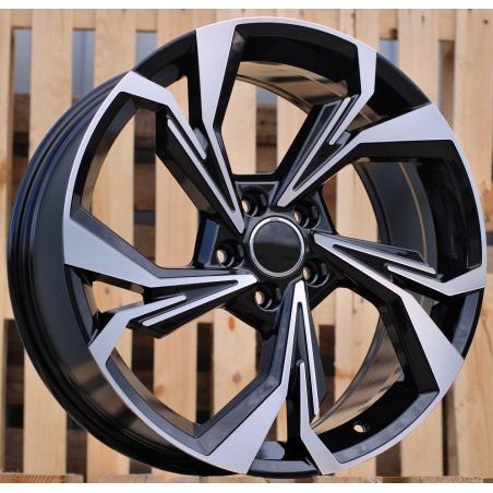 R18x8 5X112 ET 34 66.5 B5893 (IN5534) Black Polished (MB) For AUD (P2)
