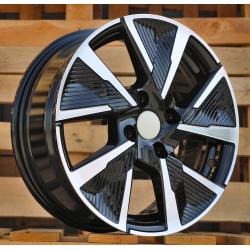 R17x7 4X108 ET 32 65.1 B5906F Black Polished (MB) For PEUG (L6) (Full Spokes)