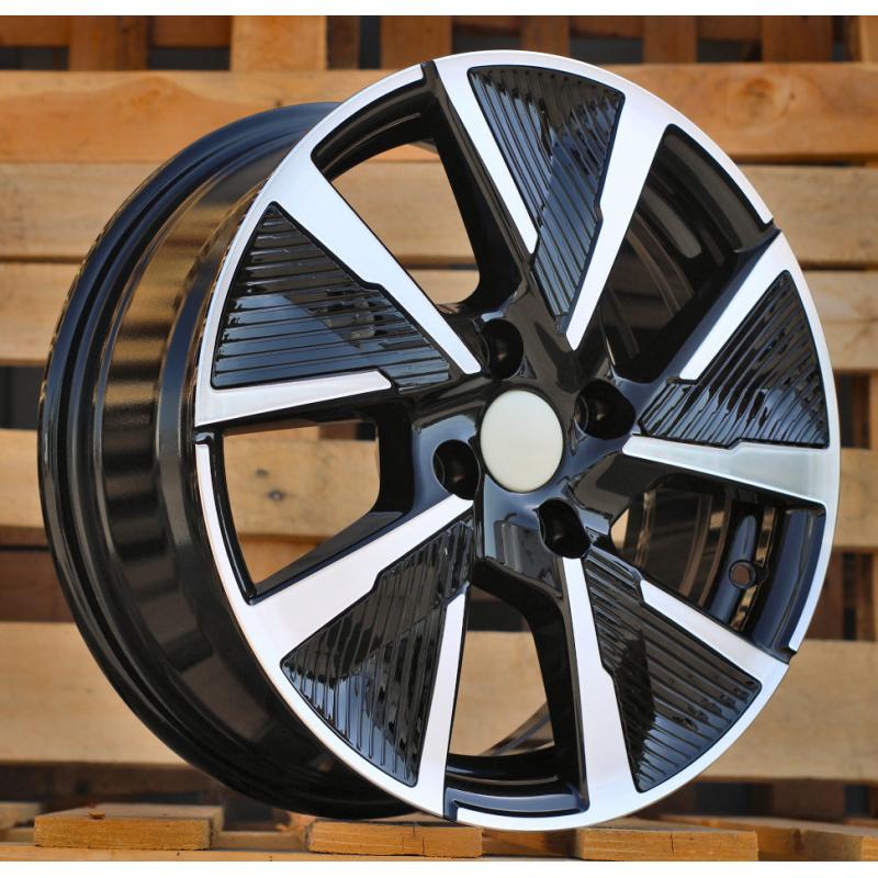 R17x7 4X108 ET 32 65.1 B5906F Black Polished (MB) For PEUG (L6) (Full Spokes) R17x7 4X108 ET 32 65.1 B5906F Black Polished (MB) For PEUG (L6) (Full Spokes)