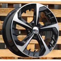 R17x7 5X100 ET 51 57.1 B5943 Black Polished (MB) For SEAT (D2)