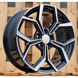 R19x8 5X112 ET 44 57.1 B5952 (IN5563) Black Polished (MB) For VW (K7+P2)
