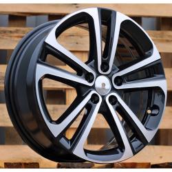 R17x7 5X108 ET 50 65.1 B5959 Black Polished (MB) For CITRO (D4+P) (HYBRID FORGED)