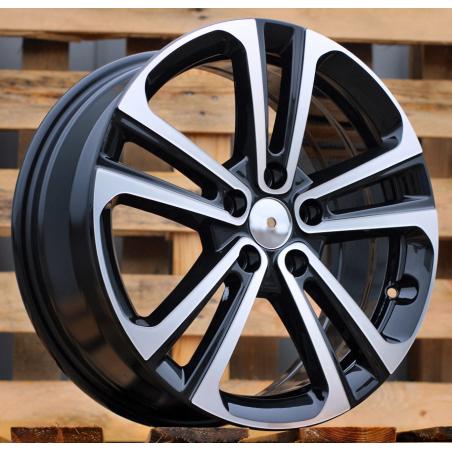 R17x7 5X108 ET 50 65.1 B5959 Black Polished (MB) For CITRO (D4+P) (HYBRID FORGED)