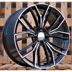 R20x8.5 5X120 ET 35 72.6 B5964 (IN5537) Black Polished (MB) For BMW (P2) (Rear+Front)