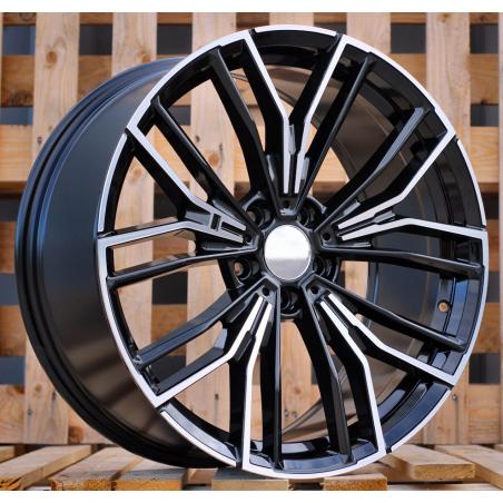 R20x8.5 5X120 ET 35 72.6 B5964 (IN5537) Black Polished (MB) For BMW (P2) (Rear+Front)