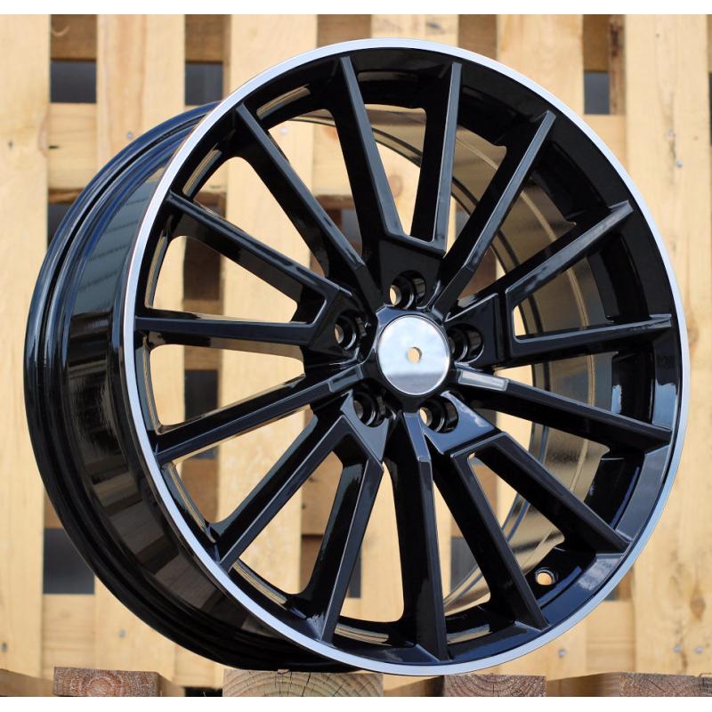 R17x7 5X100 ET 46 57.1 B5969 Black+Polished Lip (BLPL) For SKODA (P) R17x7 5X100 ET 46 57.1 B5969 Black+Polished Lip (BLPL) For SKODA (P)