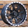 R17x9 5X127 ET M6 78.1 B5995 Black Half Matt+Polished Lip (BLHMPL) For 4X4 (R+P)
