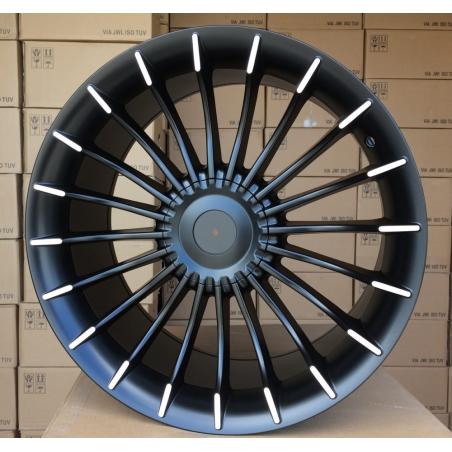 R19x9.5 5X120 ET 20 74.1 BK273 Black Polished Half Matt (MBHM) For BMW (N2) (Rear+Front)