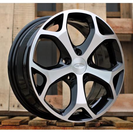 R14x6 4X108 ET 35 63.4 BK386 Black Polished (MB) For FORD (K2)