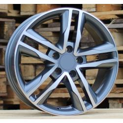 R17x7.5 5X120 ET 50 65.1 BK424 Grey Polished (MG) For VW (K2) (4x4 (max 1250kg))