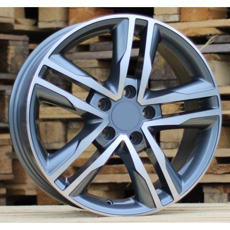R17x7.5 5X120 ET 50 65.1 BK424 Grey Polished (MG) For VW (K2) (4x4 (max 1250kg))