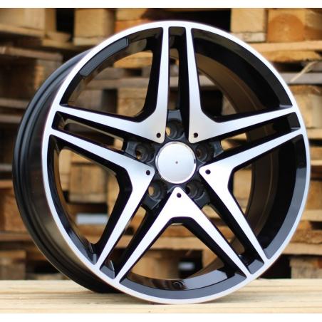 R17x8 5X112 ET 40 66.6 BK443 Black Polished (MB) For MER (L1)