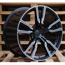 R21x11.5 5X120 ET 37 74.1 H5033 Black Polished (MB) For BMW (P1) (Rear+Front)