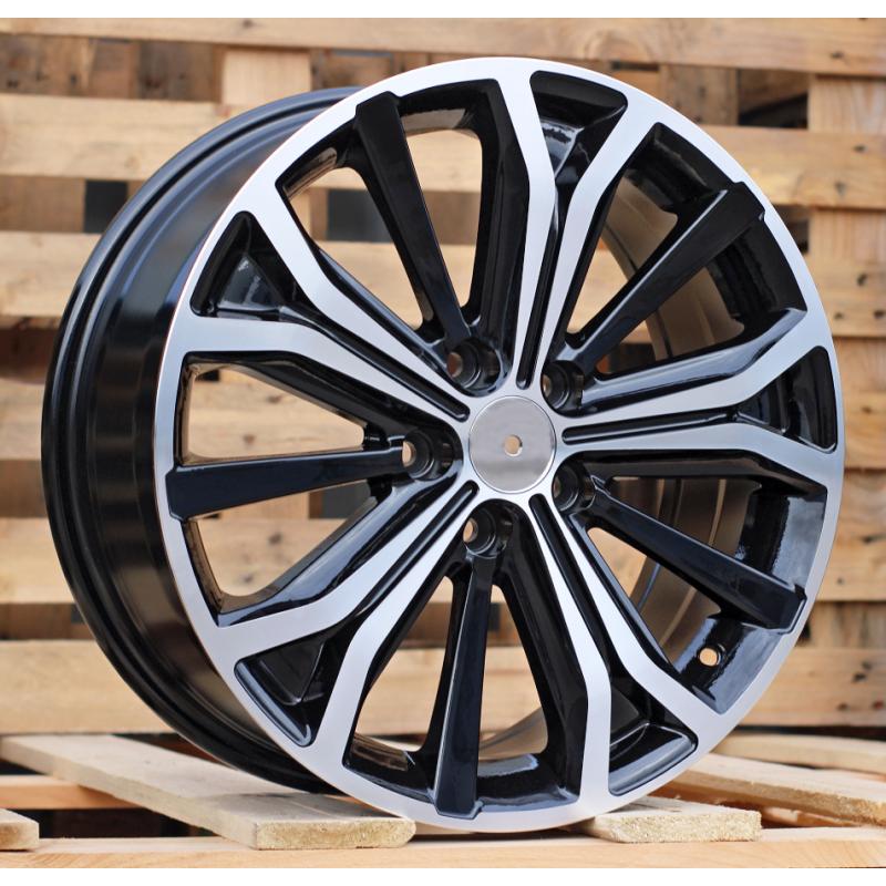 R17x7 5X108 ET 46 65.1 BK591 Black Polished (MB) For PEUG (P)