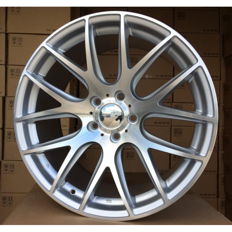 R19x9.5 5X120 ET 38 72.6 BK663 Polished Silver (MS) For BMW (K4+P) (Rear+Front) R19x9.5 5X120 ET 38 72.6 BK663 Polished Silver (MS) For BMW (K4+P) (Rear+Front)