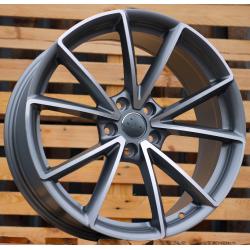 R17x7.5 5X100 ET 39 57.1 BK703 Grey Polished Half Matt (MGHM) For AUD (D5+P)