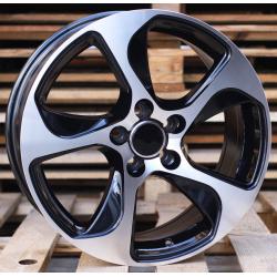 R17x7.5 5X100 ET 40 66.5 BK742 Black Polished (MB) For AUD (K2) ((AKC 65 Eur))