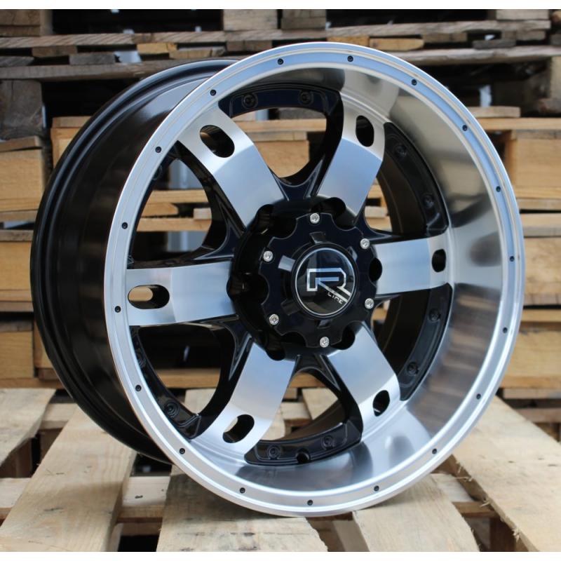 R16x8 6X139.7 ET M10 110.1 BK749 Black Polished (MB) For 4X4 (R+K2) R16x8 6X139.7 ET M10 110.1 BK749 Black Polished (MB) For 4X4 (R+K2)