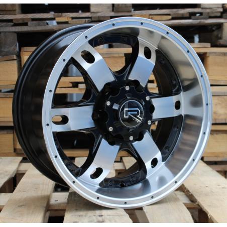 R16x8 6X139.7 ET M10 110.1 BK749 Black Polished (MB) For 4X4 (R+K2)