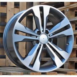 R17x7.5 5X112 ET 44 66.6 BK754 (FR936/QC1106) Grey Polished (MG) For MER (P1+K7)