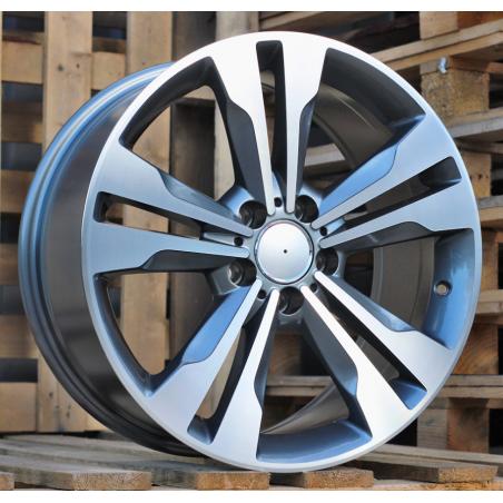 R17x7.5 5X112 ET 44 66.6 BK754 (FR936/QC1106) Grey Polished (MG) For MER (P1+K7)