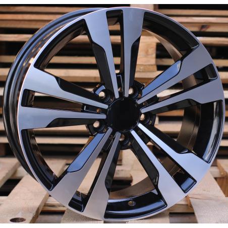 R17x7.5 5X112 ET 44 66.6 BK754 (FR936/QC1106) Black Polished (MB) For MER (K7)
