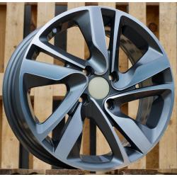 R15x6 4X100 ET 46 54.1 BK813 Grey Polished (MG) For HYUND (R)