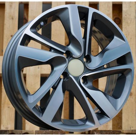 R15x6 4X100 ET 46 54.1 BK813 Grey Polished (MG) For HYUND (R)