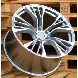 R22x10 5X120 ET 40 74.1 BK851 (HE5180/IN518) Grey Polished (MG) For BMW (K7) (Rear+Front)