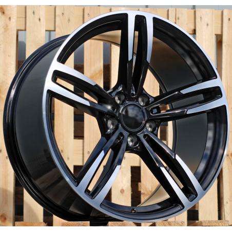 R18x8 5X120 ET 40 72.6 BK855 (BY1121) Black Polished (MB) For BMW (Z2)