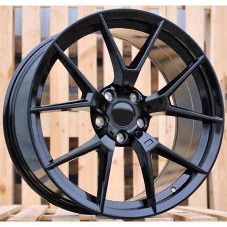 R20x9.5 5X112 ET 38 66.6 HE761 (IN5342) Black (BL) For BMW (K3) (Rear+Front)