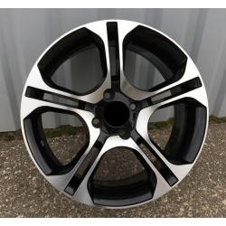 R17x7 4X100 ET 42 60.1 BK875 Black Polished+Powder Coating (MBPC) For RENAU (D1)