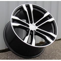 R20x11 5X120 ET 37 74.1 BK924 Black Polished+Powder Coating (MBPC) For BMW (K2) (Rear+Front)
