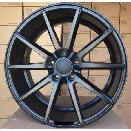 R17x7.5 5X114.3 ET 40 67.1 HX014 (QC2211) Black Half Matt (BLHM) For HAXER (P2)