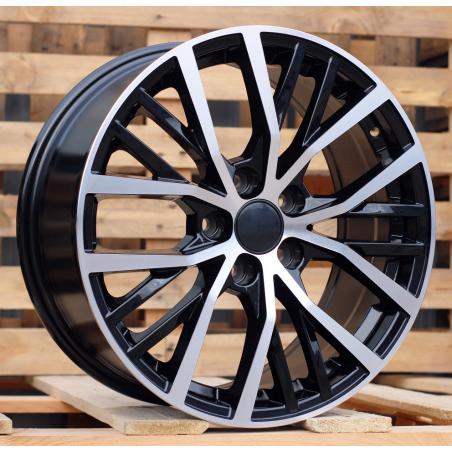 R17x7.5 5X112 ET 45 57.1 BK952 Black Polished (MB) For VW (R+P)