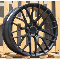 R21x10 5X112 ET 19 66.5 BK998 (CQRGW1022) Black Matt (BM) For PORCH (K3) (FORGED (Rear+Front))