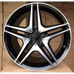 R19x9.5 5X112 ET 43 66.6 BY496 Black Polished (MB) For MER (P2) (Rear+Front)