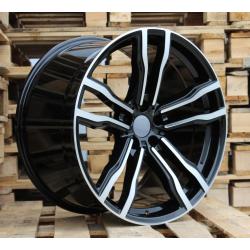 R21x10.5 5X120 ET 45 74.1 BY588 (DLJ588) Black Polished (MB) For BMW (Z2) (Rear+Front)