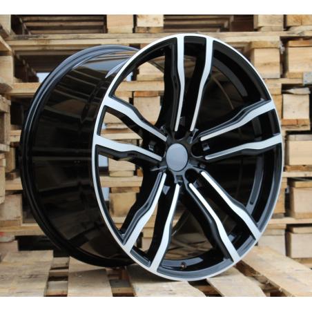 R21x10.5 5X120 ET 45 74.1 BY588 (DLJ588) Black Polished (MB) For BMW (Z2) (Rear+Front)