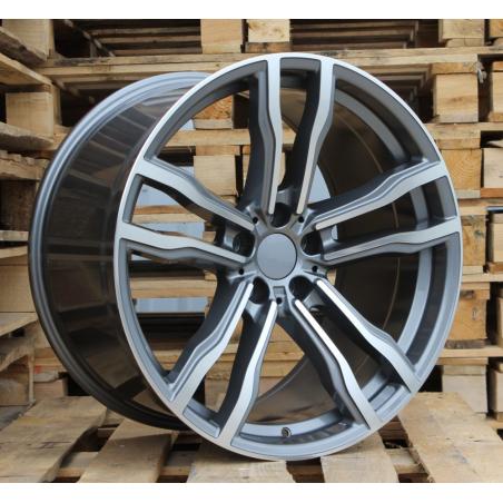 R21x10.5 5X120 ET 45 74.1 BY588 (DLJ588) Grey Polished (MG) For BMW (Z1) ((AKC 140 Eur))