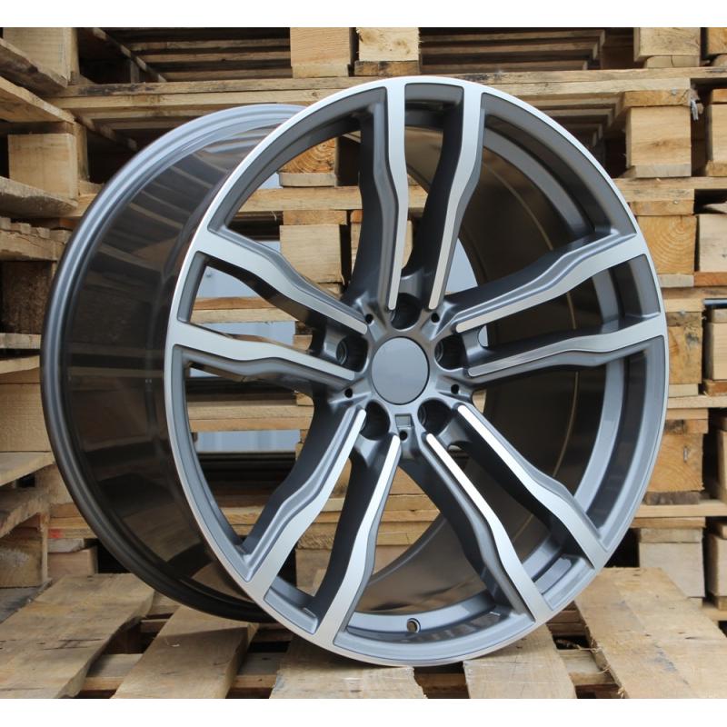 R19x8.5 5X120 ET 30 72.6 BY588 (DLJ588) Grey Polished+Powder Coating (MGPC) For BMW (K4) ((AKC 80 Eur)) R19x8.5 5X120 ET 30 72.6 BY588 (DLJ588) Grey Polished+Powder Coating (MGPC) For BMW (K4) ((AKC 80 Eur))