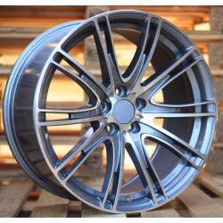 R19x9.5 5X120 ET 38 72.6 BY599 Grey Polished (MG) For BMW (K7) ((Rear+Front)(AKC 100 Eur))