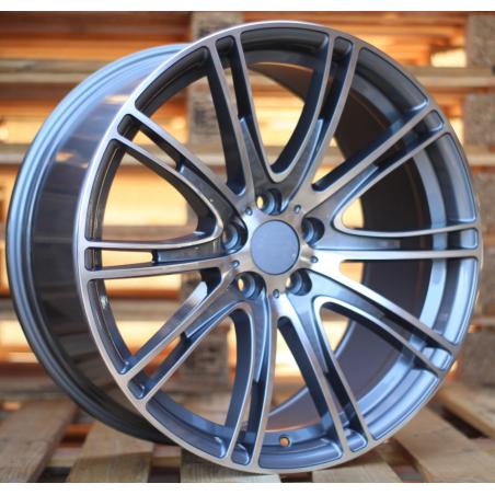 R19x9.5 5X120 ET 38 72.6 BY599 Grey Polished (MG) For BMW (K7) ((Rear+Front)(AKC 100 Eur))