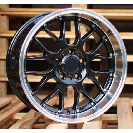 R18x9 5X120 ET 20 74.1 BY773 Black+Polished Lip (BLPL) For BMW (Z1) (REAR+FRONT)