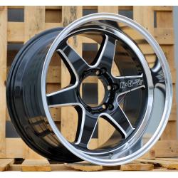 R18x10.5 6X139.7 ET 12 106.1 D1668 Black+Polished Lip (BLPL) For RACIN (K3) (Milling)