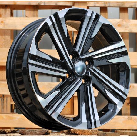 R15x5.5 4X100 ET 45 54.1 D1822 Black Polished (MB) For TOYOT (Z1)