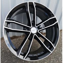 R18x8 5X100 ET 40 73.1 D5276 Black Polished (MB) For RACIN (K4) ((AKC 85 Eur) Style PDW)