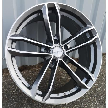 R18x8 5X100 ET 40 73.1 D5276 Grey Polished (MG) For RACIN (K4) ((AKC 85 Eur) Style PDW)