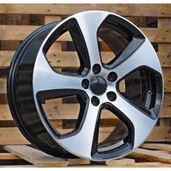 R16x7 5X112 ET 45 57.1 E1097 (XF164) Black Polished (MB) For VW (P1)