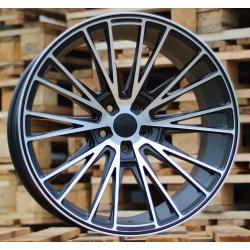 R20x8.5 5X112 ET 26 66.6 HX040 Black Polished Half Matt+Powder Coating (MBHMPC) For HAXER (P1) ())